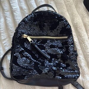 Sequin Black Backpack